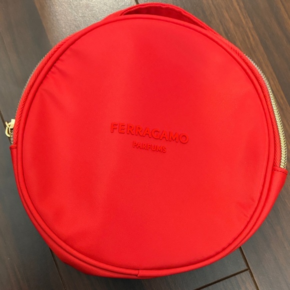 Salvatore Ferragamo Handbags - New Ferragamo Parfums Round Red Cosmetic Case